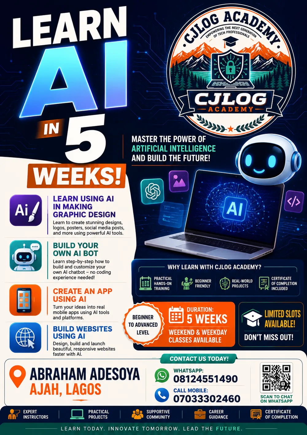Learn AI in 5 Weeks flyer